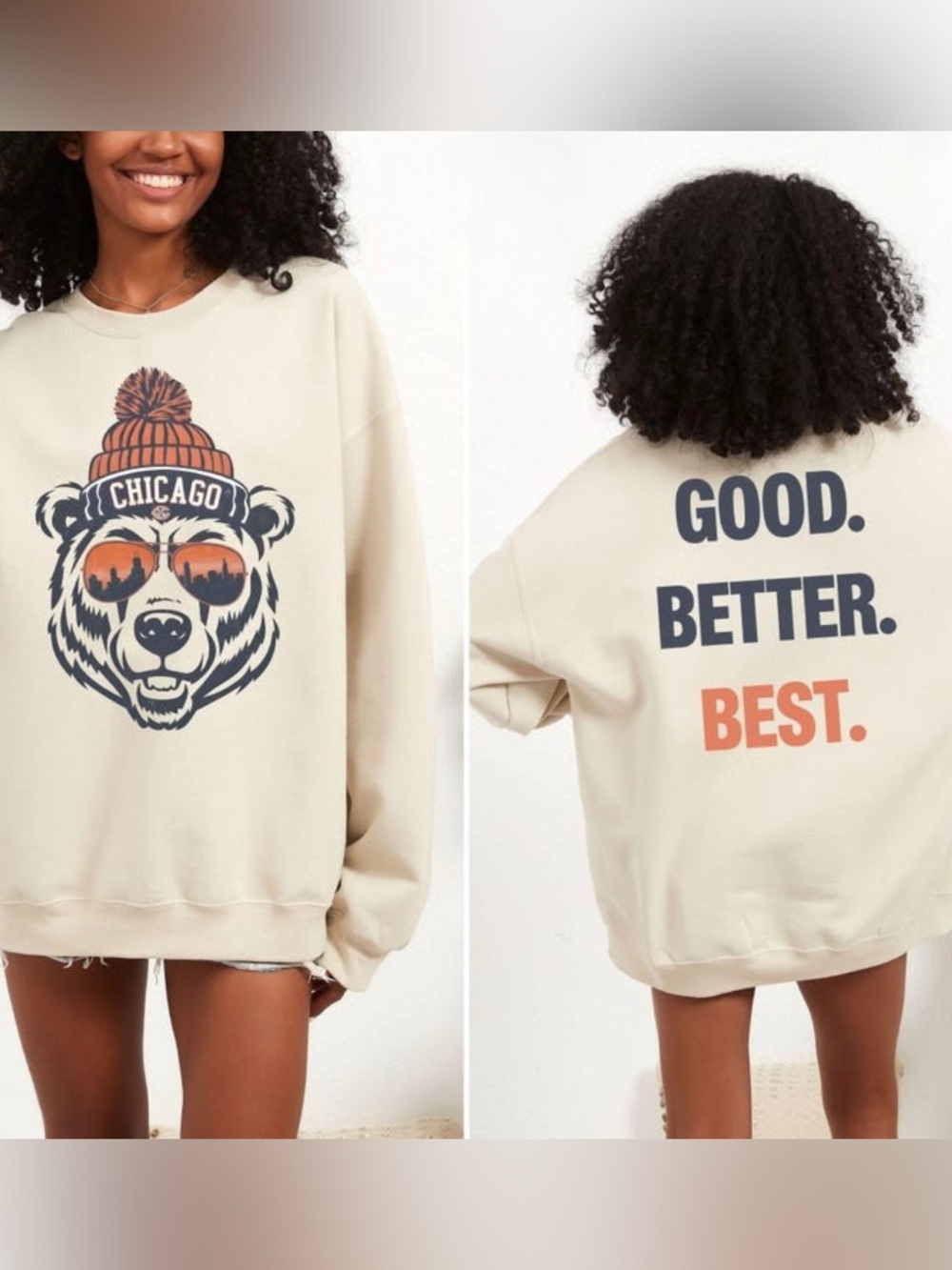 Retro Chicago Bear Sweatshirt Game Day Sweatshirt for Sport fans